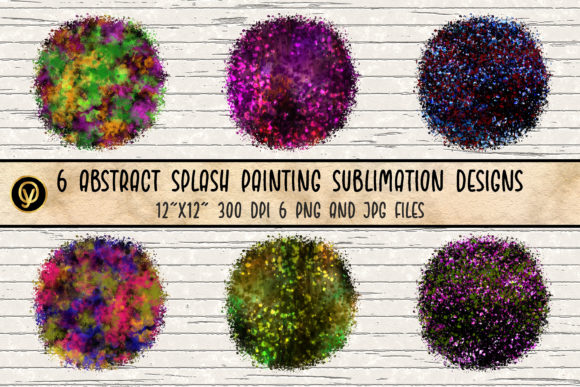 Abstract Splatter Painting Sublimation for Creators
