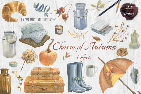 Autumn Clipart Retro Decor: A Nostalgic Design Collection