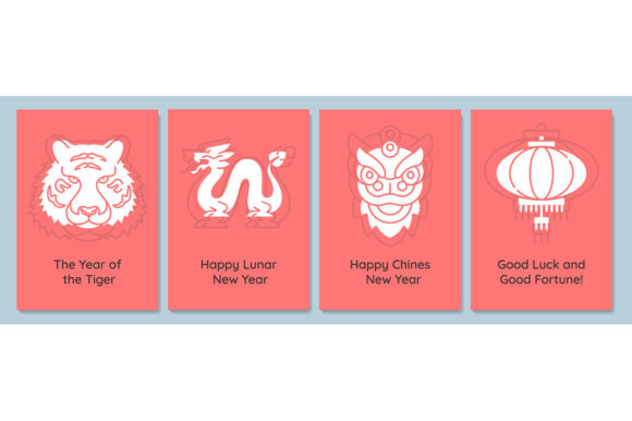 Celebrating Chinese New Year Cards for Your Designs