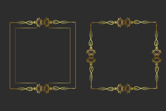 Elevate Your Designs with a Luxury Golden Border Set Art Collection