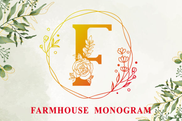 Farmhouse Monogram: A Dainty Font for Romantic Designs