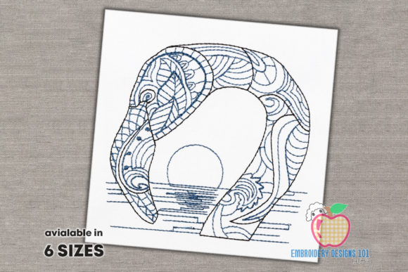 Flamingo Face Running Line: A Summer Staple for Your Embroidery Projects