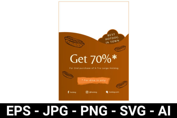 Food Discount Flyer Design Template for Restaurants