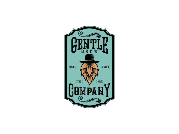 Gentle Brew Hops with Hat Logo: A Versatile Asset for Craft Beer Enthusiasts and Designers
