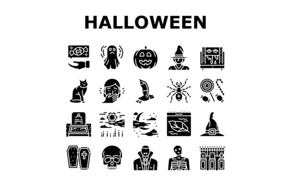Halloween Autumn Season Holiday Icons