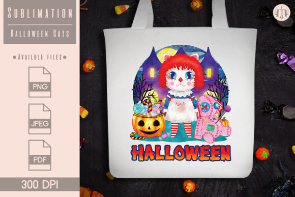 Halloween Cats Sublimation Vol 2: Digital Art for Creators