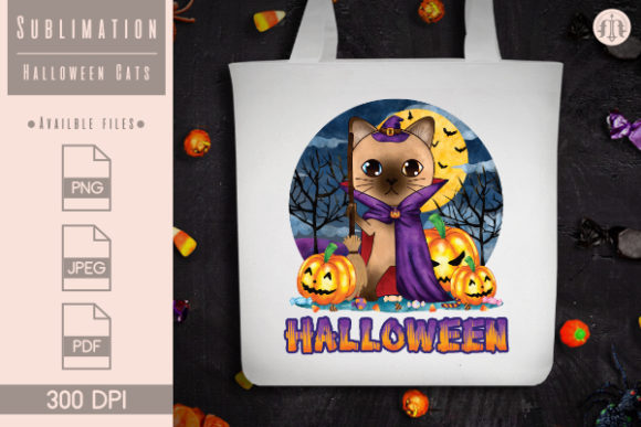 Halloween Cats Sublimation Vol1: Spooky Assets for Designers