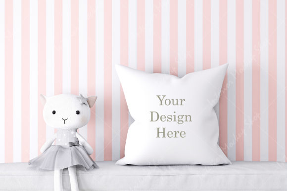 Mockup Pillow Kids- 385 for Product Visualization