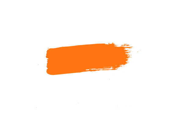 Orange Paint Brush Stroke