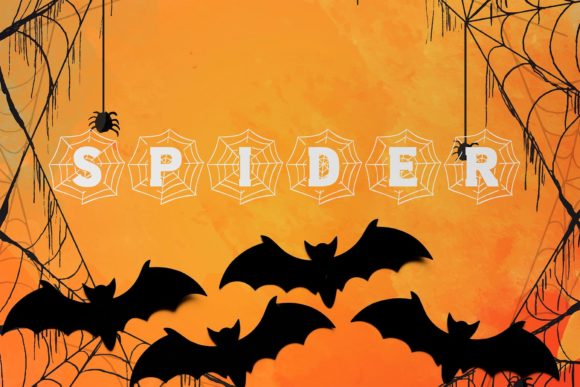 Spider Monogram: A Spooky Decorative Font for Halloween Designs