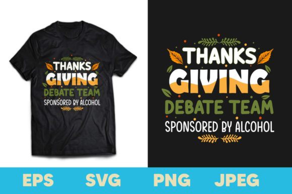 Thanks Giving Debate Team T-Shirt Design Bundle