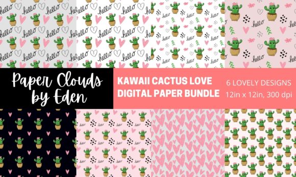 Unlocking Creativity with the Kawaii Cactus Digital Paper Bundle
